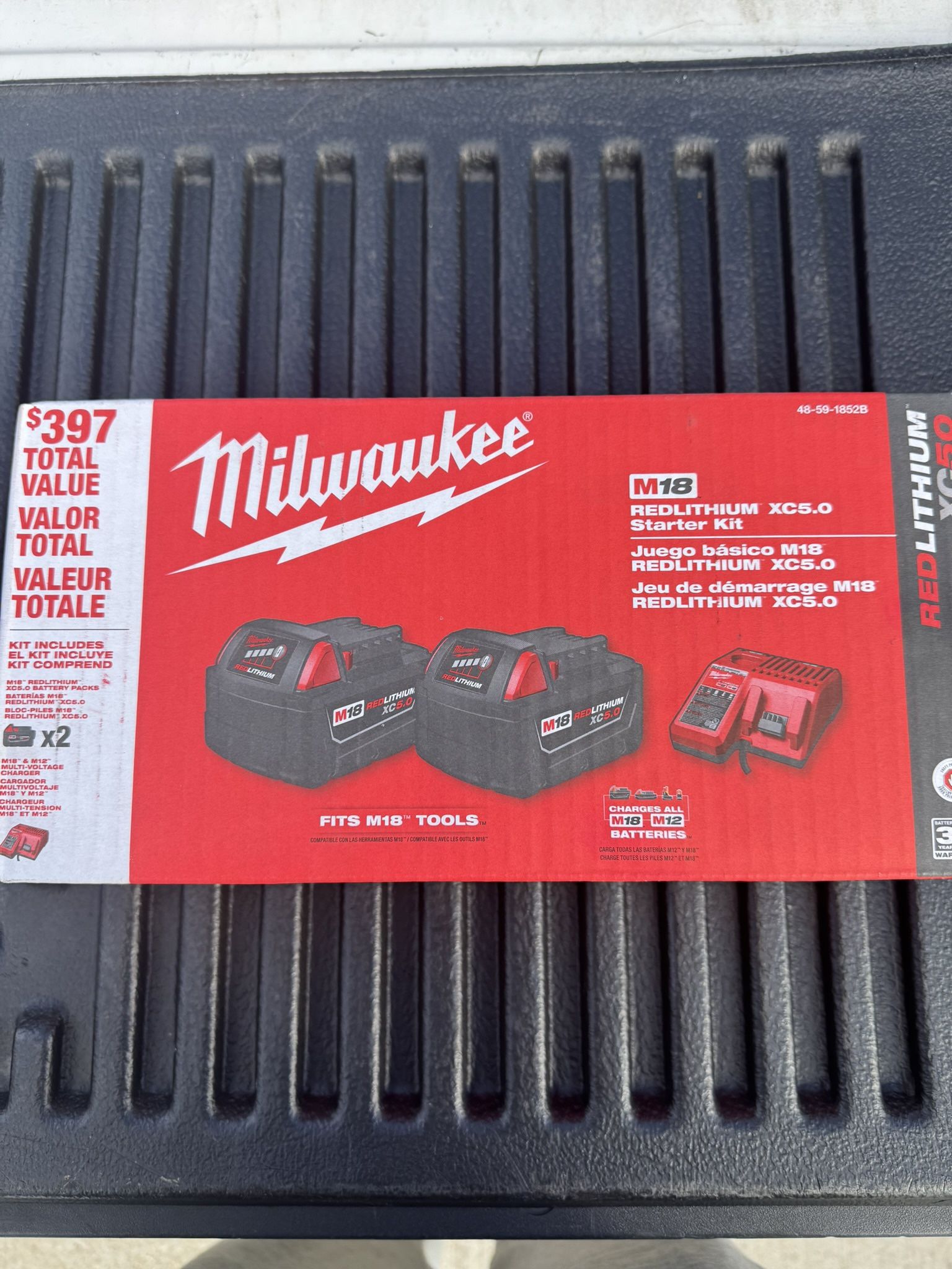 M18 18-Volt Lithium-Ion XC Starter Kit with Two 5.0Ah Batteries and Charger