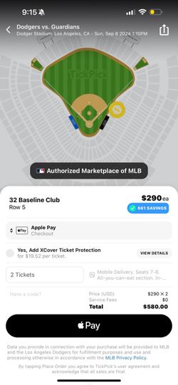 Sunday, 9/8 dodger tickets