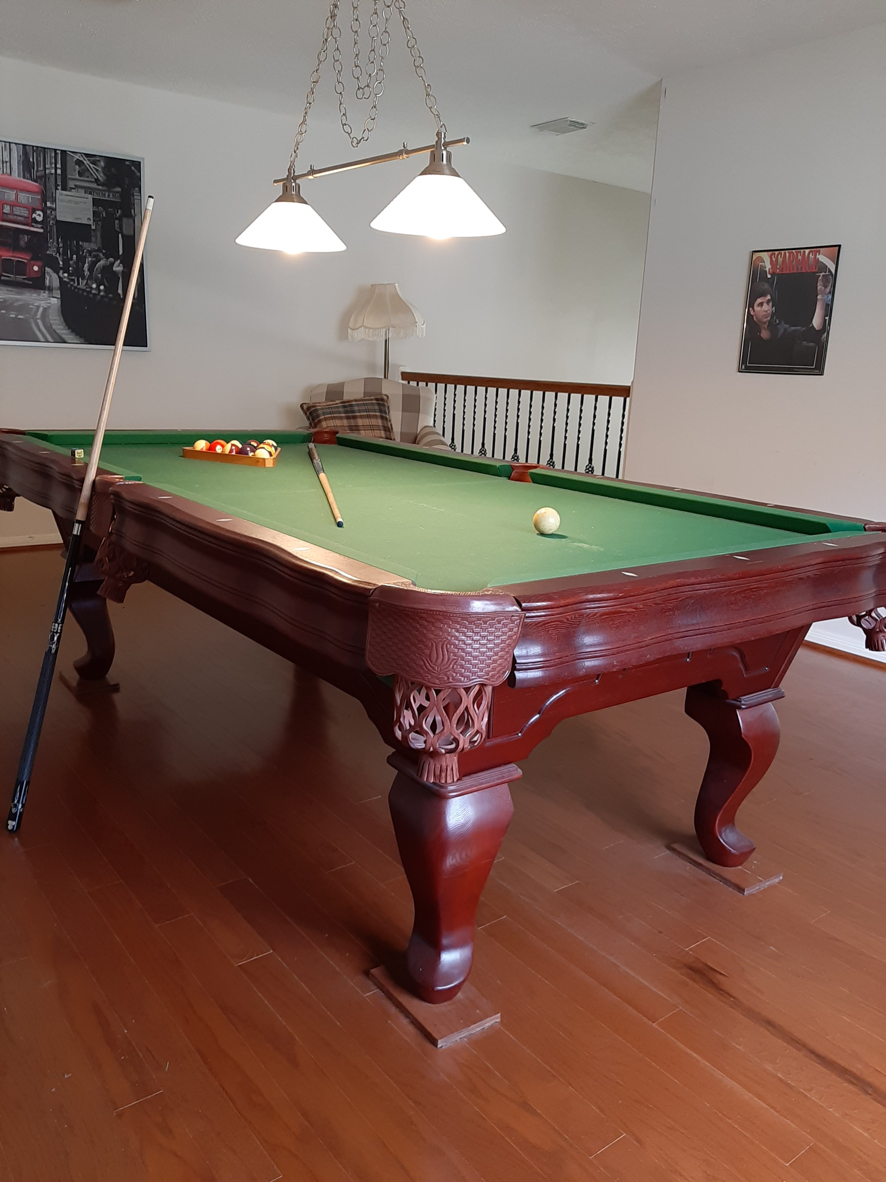 Wooden and Slates Imported 8 Ball Pool Board Table, Model Number: TBPOOL1254