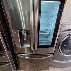LG 3-Door French  Door Refrigerator With Instaview Window & Bottom Freezer 