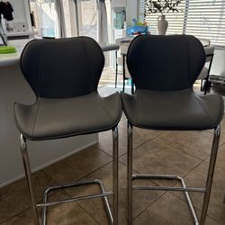 Gray Modern counter-height stools
