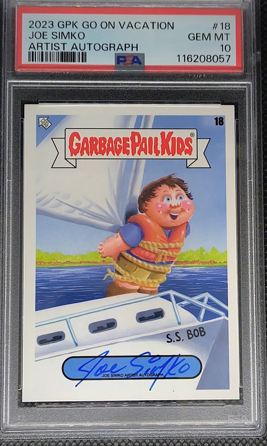2023 GARBAGE PAIL KIDS GO ON VACATION #18 JOE SIMKO ARTIST AUTOGRAPH- 17 / 75