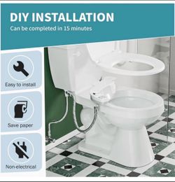 Non-Electric Bidet Toilet Seat Attachment