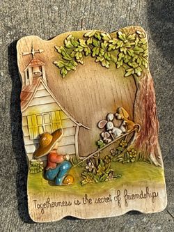 Vintage 1970s Holly Hobbie Wall Plaque