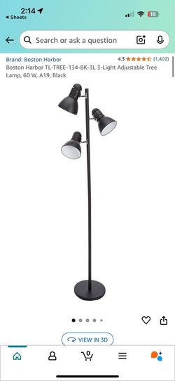 Boston Harbor 3-Light Adjustable Tree Lamp – E11
