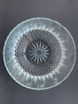 1960s Arcoroc France crystal fruit bowls 9 inch