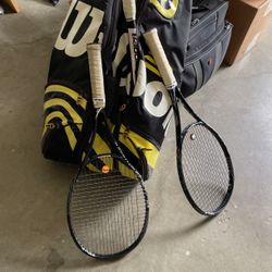 Tennis Rackets And Bag