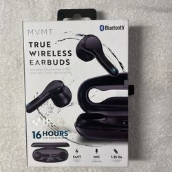 MVMT Bluetooth True Wireless Earbuds, Mike & Charging Case 16 Hr Playtime 