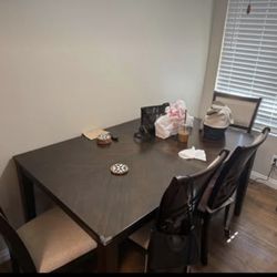 Langwest Dining Table and 4 Chairs and Bench