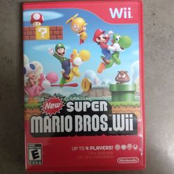 Super Mario Bros. Wii, Complete, Disc, Case & Manual, For Nintendo Wii, Tested, Working 