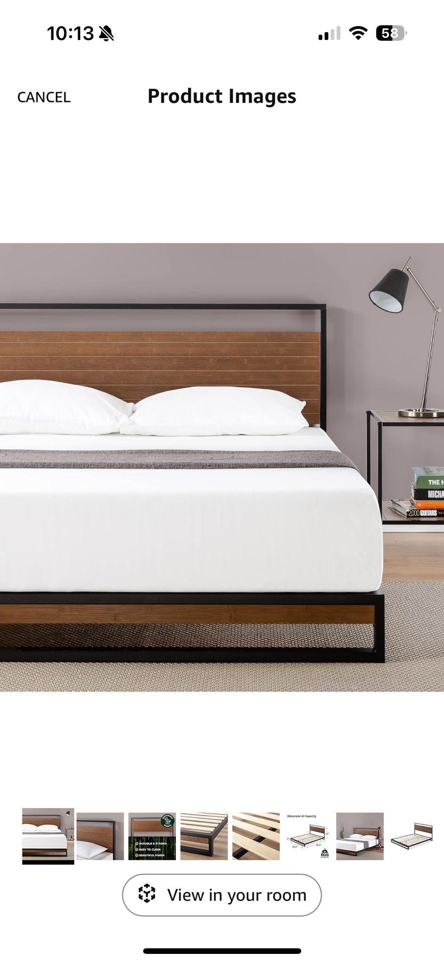 Modern full size bed frame