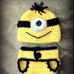 Minion Inspired Diaper Cover Outfit 