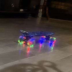 Skateboard With Colorful Light Up Wheels 