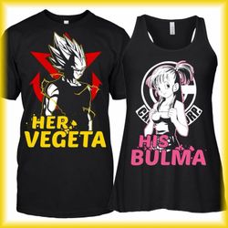 Dragon Ball Z Vegeta & Bulma Couples Shirt Set