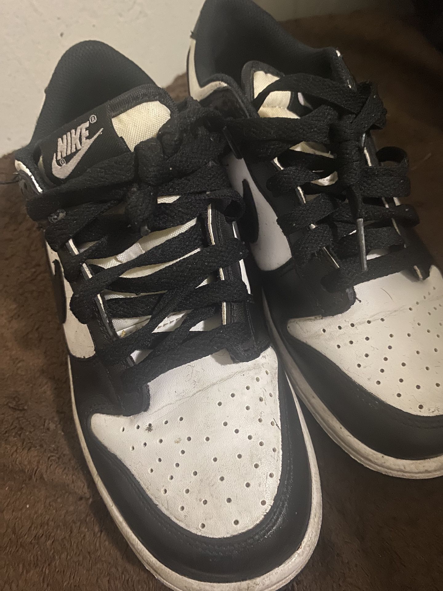 nike dunk low (black & white 