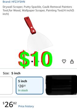 Drywall Scraper, Putty Spackle, Caulk Removal Painters Tool,for Wood, Wallpaper Scraper, Painting Tool/4 inch(5 inch)