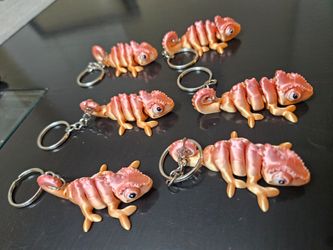3D Printed Chameleon Keychain
