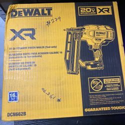 Dewalt 20v Brushless XR 16 Ga Straight Finish Nailer Tool Only