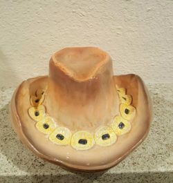 decorative ceramic cowboy hat