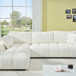 Lounge Style L-Shaped Modular Chaise Sectional Sofa Couch