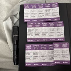 Wireless Tattoo Machine with Training Pads, Needles, Pigments