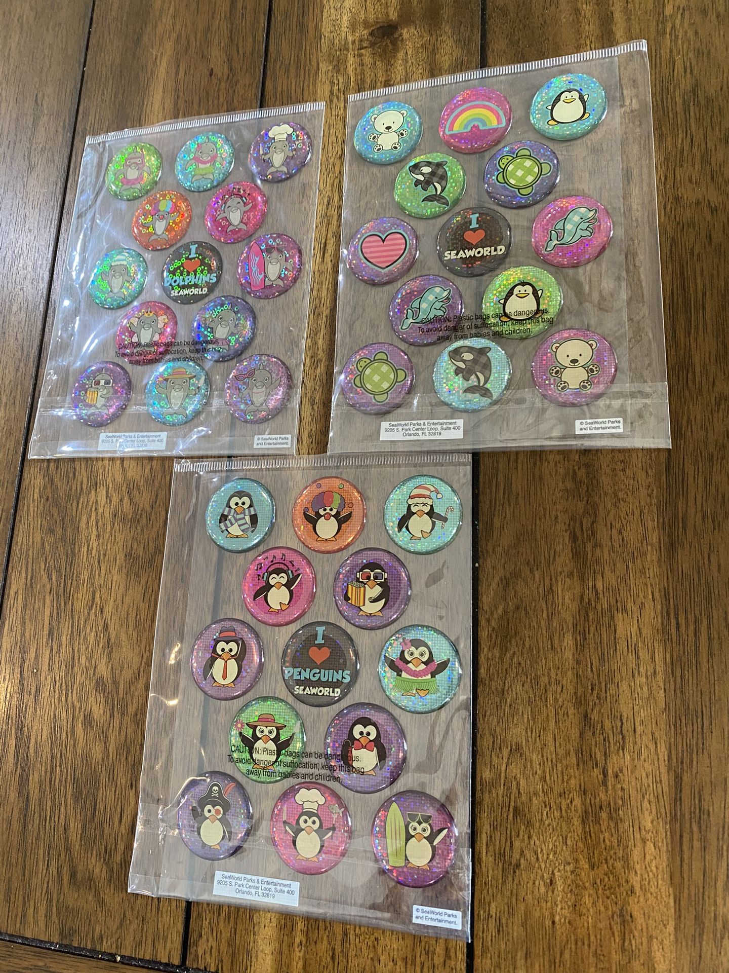 NWOT “Bundle of 39 Seaworld Stickers”