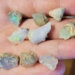 4pcs. Natural Ethiopian Fire Opal Rough Untreated Gemstones