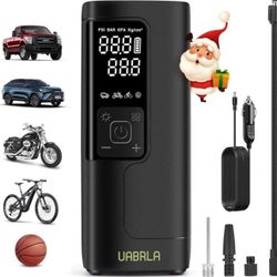 Tire Inflator Portable Air Compressor 25000mAh & 12V DC Air Pump for Car, 3X Faster Cordless Tire Pump for Car, Bicycle, Motorcycle, Ball, with Tire P