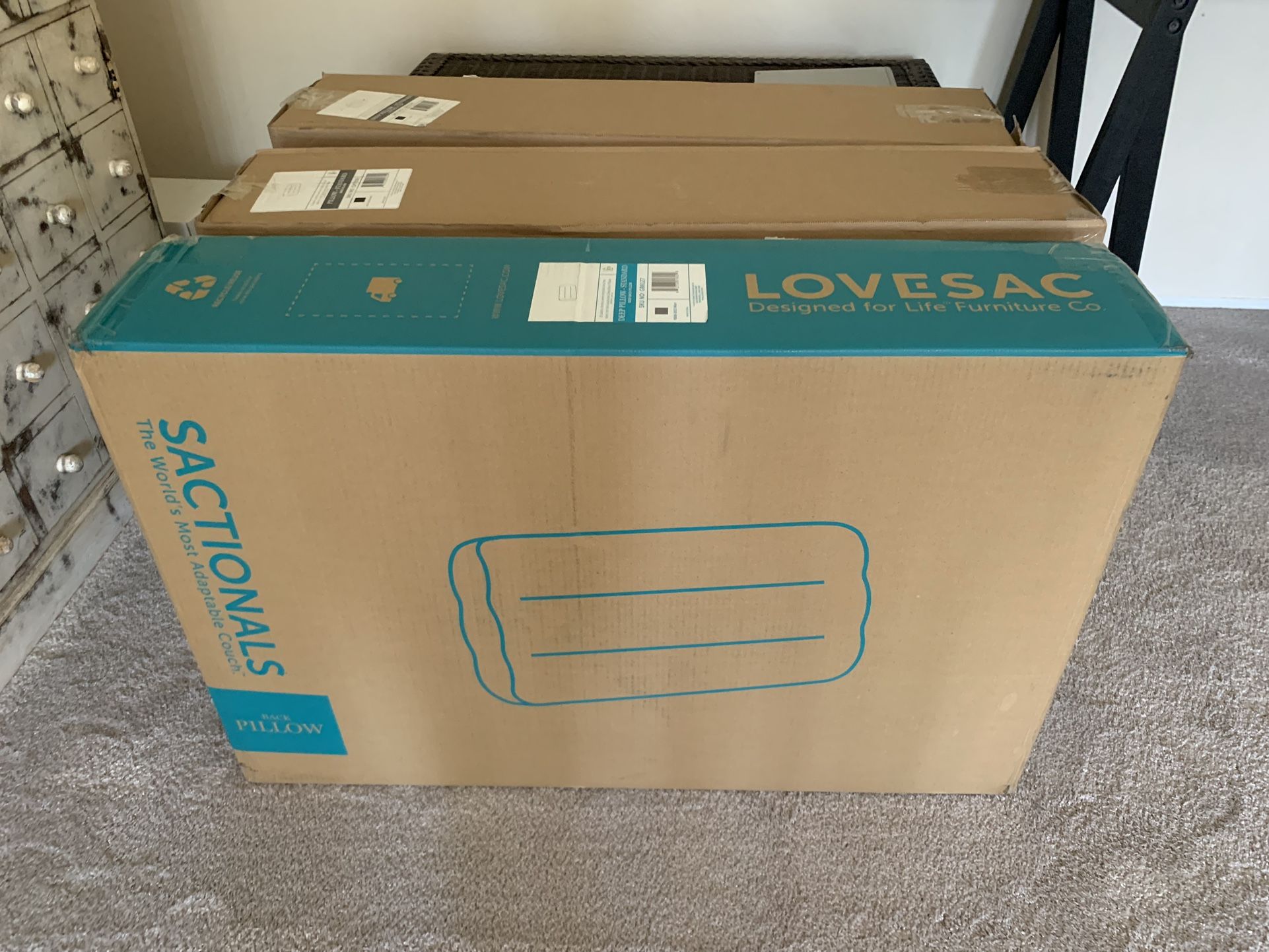 Lovesac Sactional Deep Back Pillow Insert Standard Fill x 3