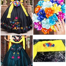 Mexican traditional Quinceañera Dress