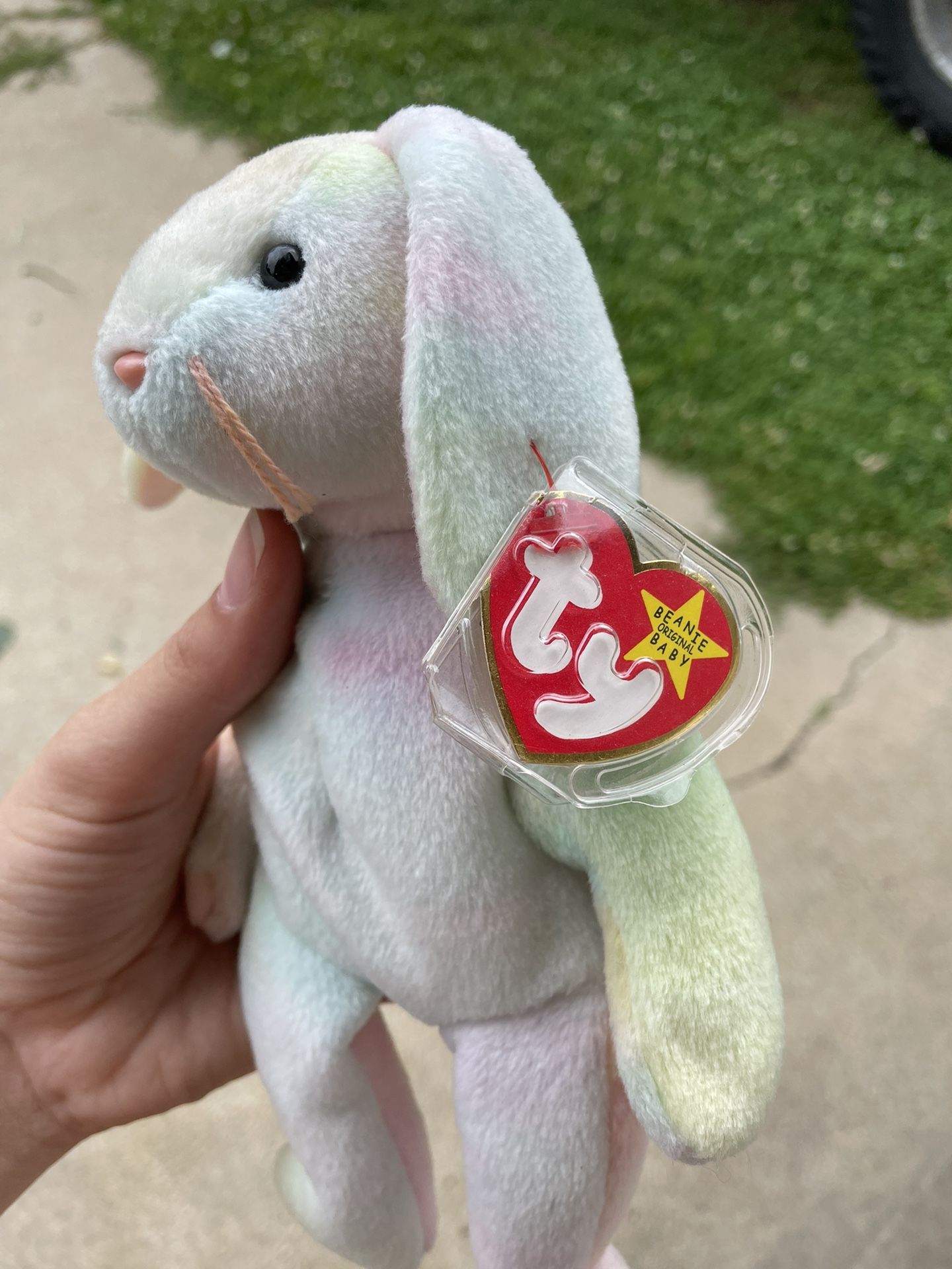 Hippie Beanie Baby 1999 Gen 5 MWMT Style 4218 Rainbow Bunny Rabbit 5-4-98