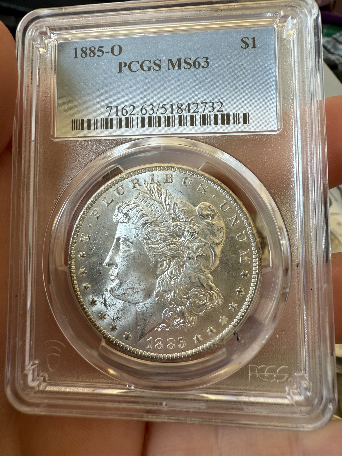 1885 O Graded PCGS MS 62 Morgan Silver Dollars