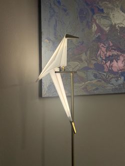 Origami Bird Floor Lamp - Gold