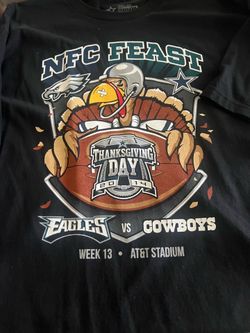 Dallas Cowboys Authentic NFL Thanksgiving Day 2014 Eagles vs Cowboys T-Shirt 2XL
