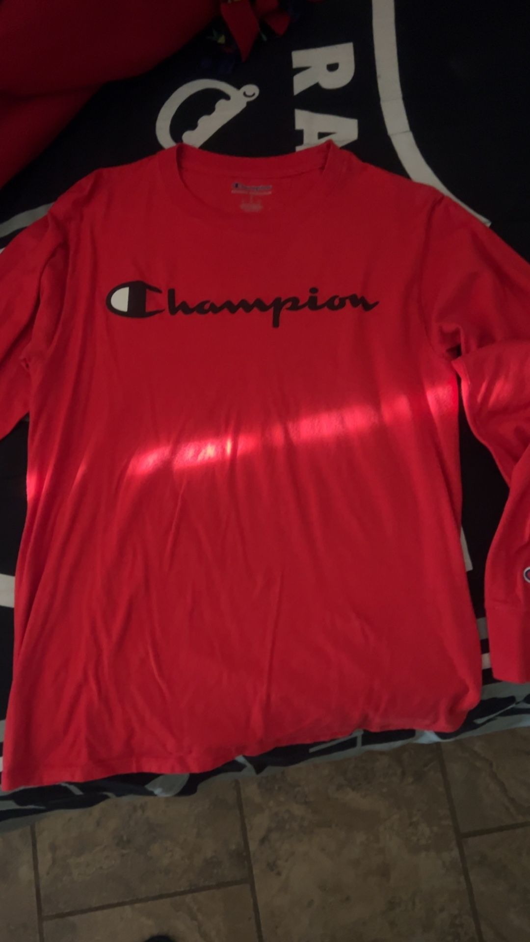 Red Champion Long Sleeve Shirt