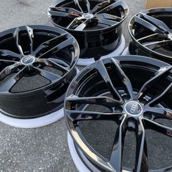 19” NEW Audi A3 A7 A5 A6 Gloss Black Machined Lip Sport Wheels Rims 19x8.5 +28 (5x112)   Fits A3 S3 A43 S4 A5 S5 A6 S6 A7 S7 A8 S8 Q5 SQ5 RS3 RS5 RS7 