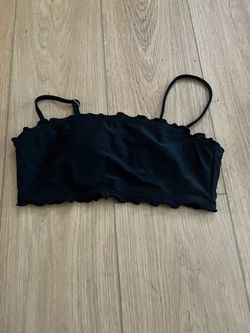 Black Scallop Edge Bandeau Bralette