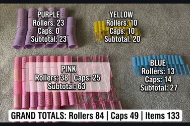 133-Piece Hair Roller Set with Caps