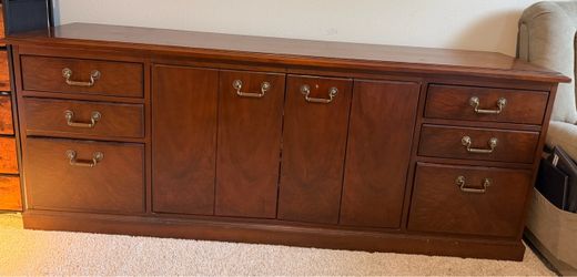 Traditional Cherry Wood Credenza