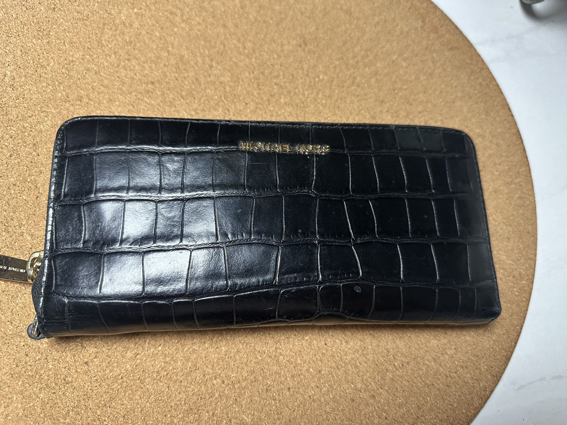 Michael Kors Croc Embossed Leather Continental Wallet