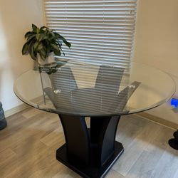 Counter height Glass Table 