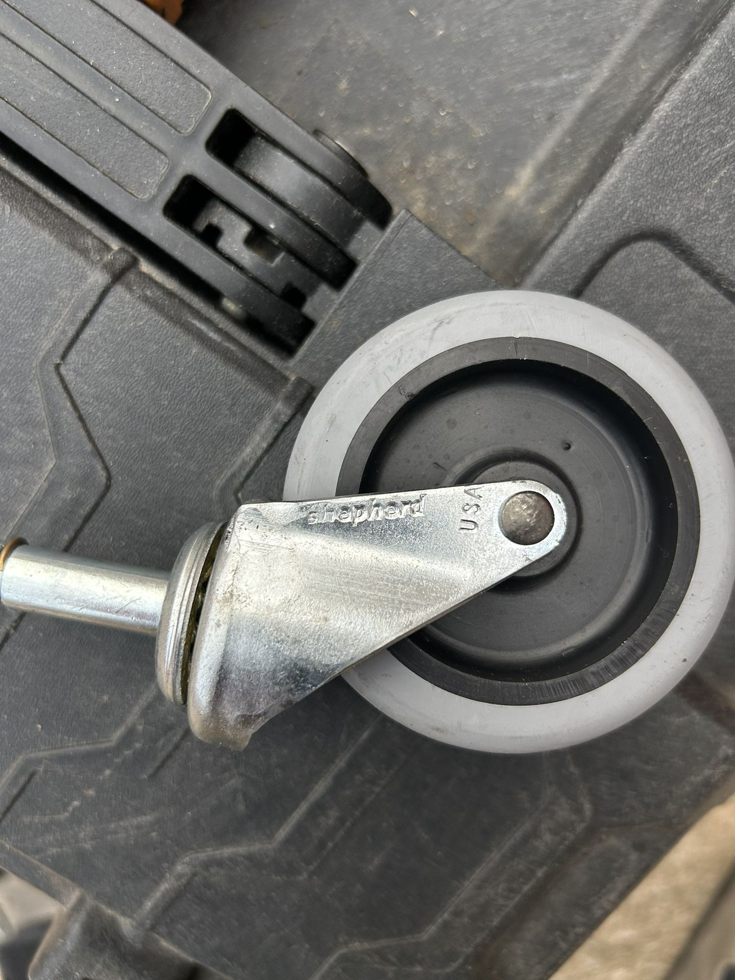 Shepherd Hardware 9807 3” Swivel Stem Caster, Rubber Wheel, 7/16 Inch Stem Diameter, 175- Lb Load Capacity