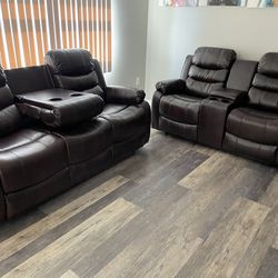Brand New Reclining Sofa And Love Seat 