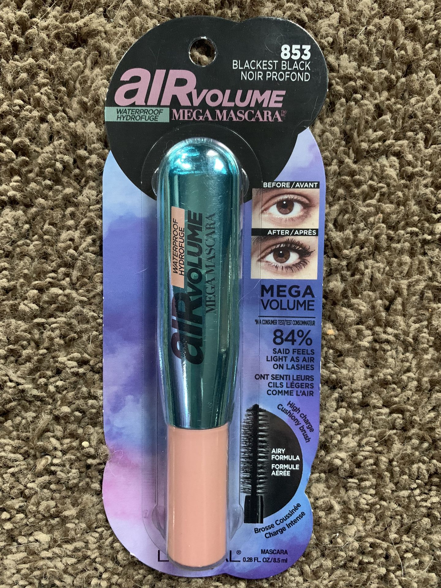 *NEW* L'Oreal Air Volume Mega Mascara 853 Blackest Black