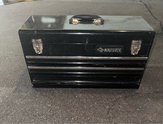 Loaded Husky 3-Drawer Metal Tool Box Kit - Stanley Ratchet Saws Pliers