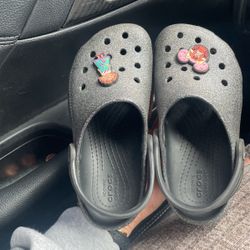 Sparkly Black Crocs