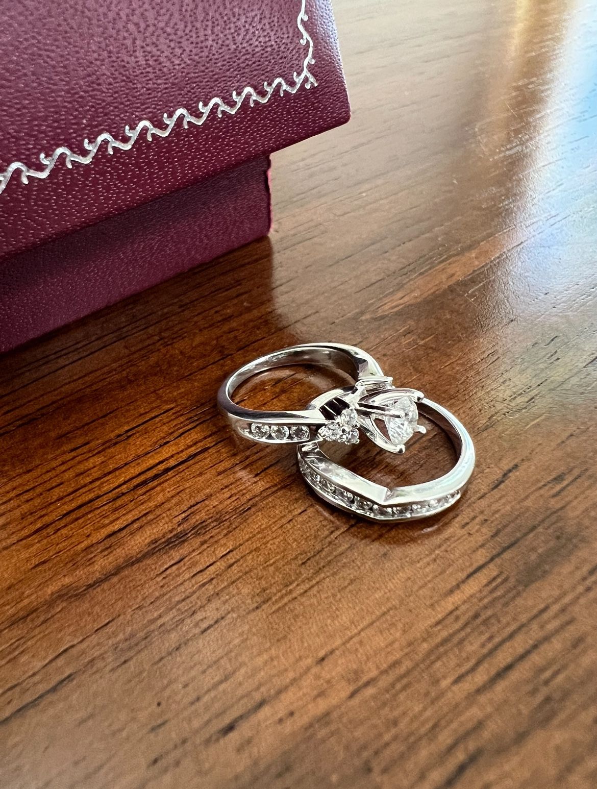 Engagement And Bridal Ring Set Real Diamond Not Lab Grown 