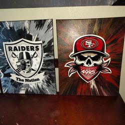 New Raiders & 49ers Canvas 