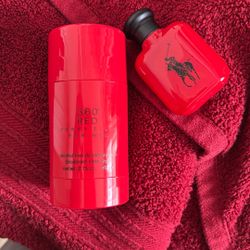 360 RED Perry Ellis Alcohol Free Deodorant and Red Polo el de toilette  For Men