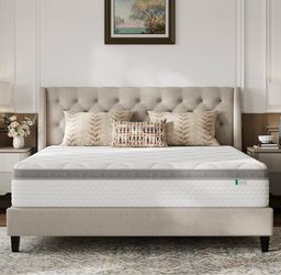 NOVILLA- King Size Mattress 12 Inch, Hybrid Mattress in a Box, Comfort Sleep|Zoned Pocketed Smart Coils, Hip & Lumbar Support